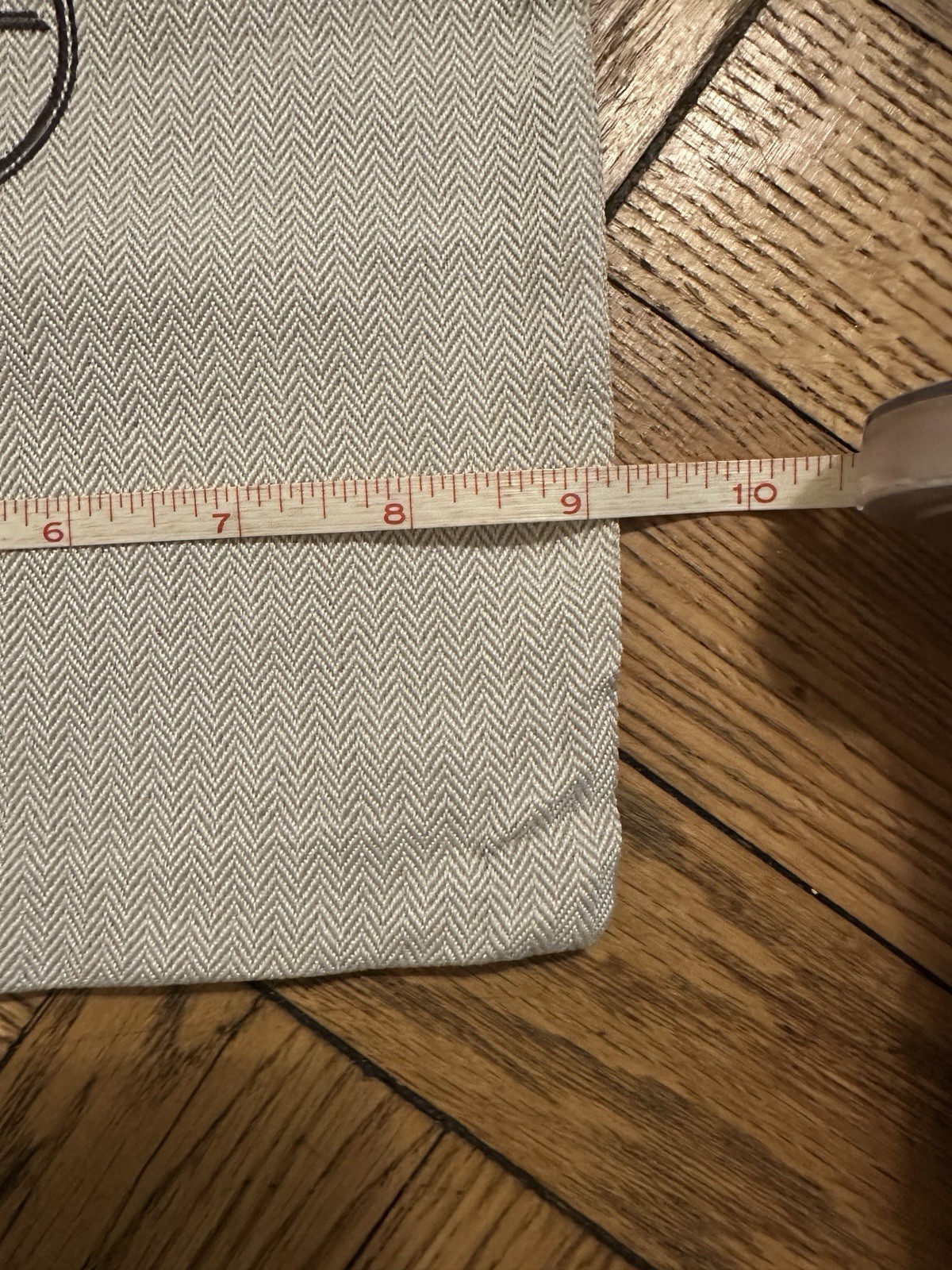 HERMES Authentic Herringbone Drawstring Shoe Dust… - image 4