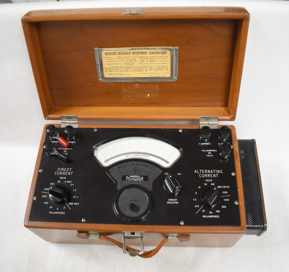 Vintage UNIVERSAL POLYRANGER Sensitive Research Instrument Corp. Mod U