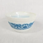 RARE HTF Vintage Pyrex Horizon Blue Mixing Bowl #401 White Blue 1 1/2 Pint