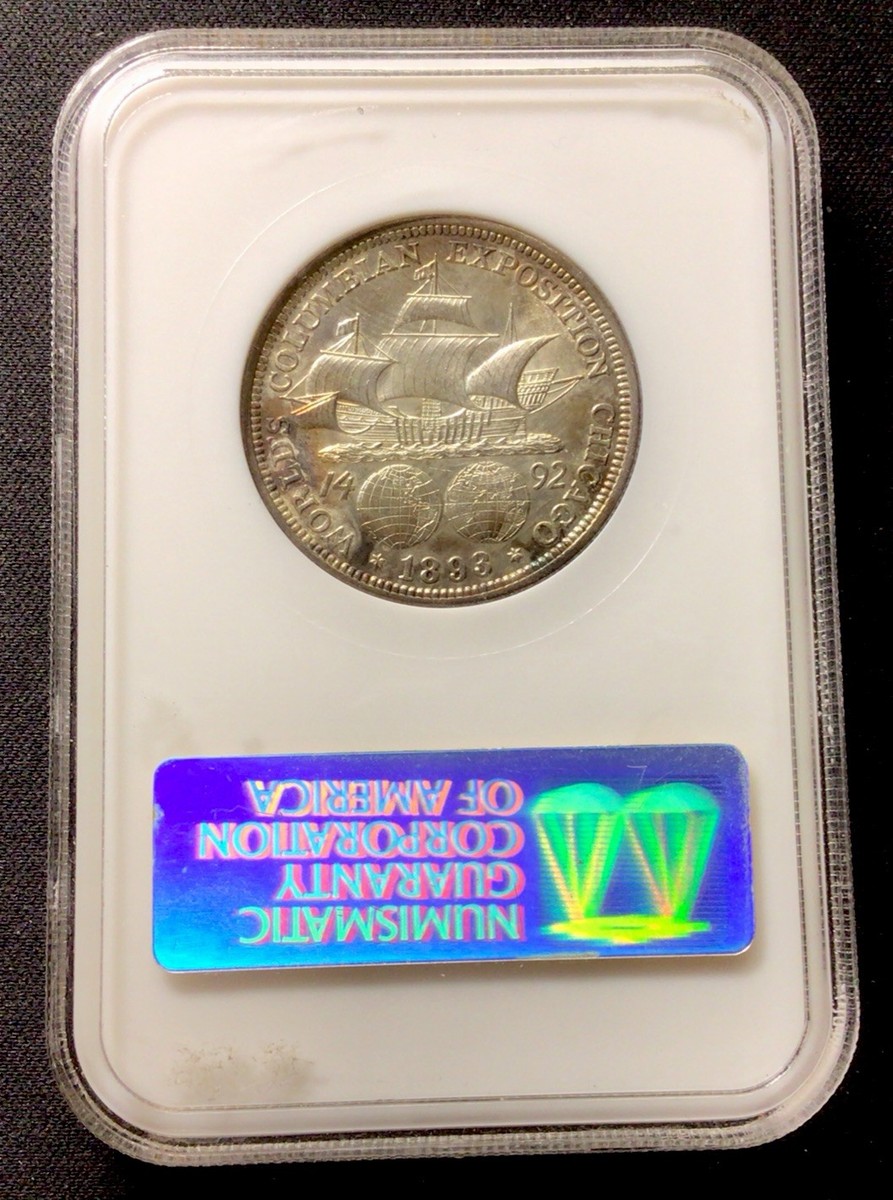 1893 Columbian Exposition Silver Half Dollar! Early NGC MS 62! ENN