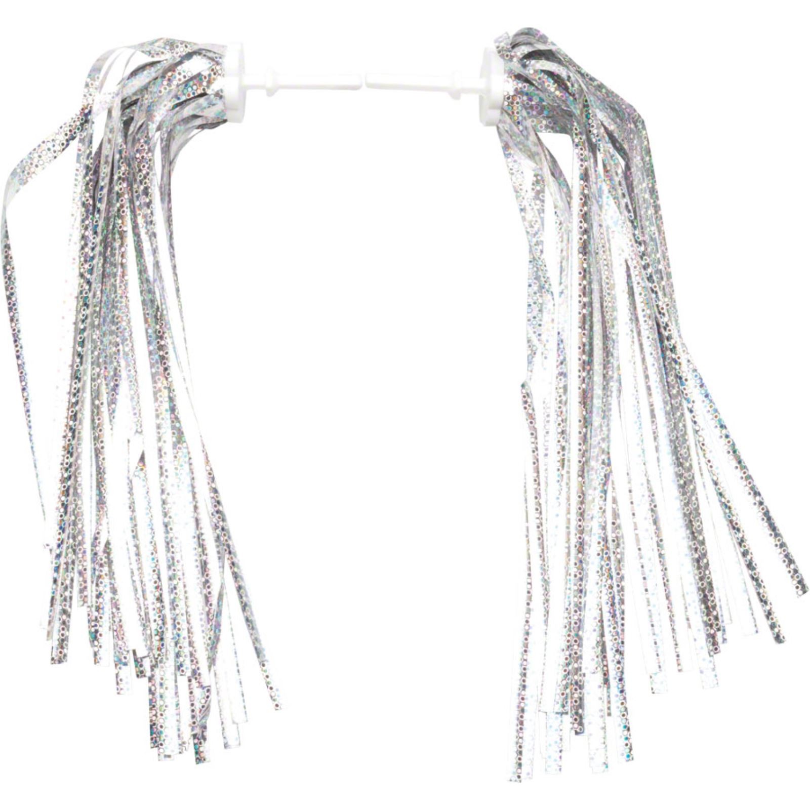 Dimension Kid's Bike Streamers: Silver-Platinum~ Pair CK1316