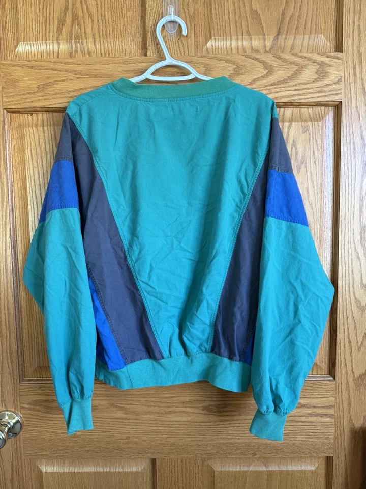 Винтажный Bachrach рубашка зеленый темно-синий мужской маленький Y2K 80-х ретро опрятный старые деньги - Изображение 2 из 4