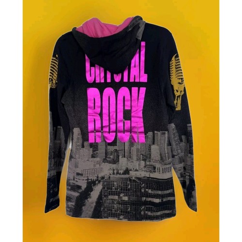 Crystal Rock Jacket XS Y2K Hip Hop Rhinestone Hoodie Christian Audigier A115 - Picture 2 of 8