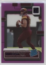 2022 Panini Clearly Donruss Rated Rookie Purple 56/175 Sam Howell #55 8mm