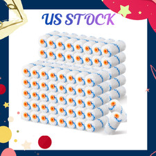 NEW 300Pcs 4in Mini Paint Roller Cover 1/2in Nap Microfiber Blue White