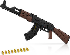 AK47 Fucile Giocattolo Mattoncini Set, 1:1 Fai Da Te Mitragliatrice Modello Raga