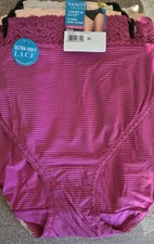 Vanity Fair Radiant Light  Luxe Lace Top Hi cut Panties-Pack Of 3-Size 10/3XL