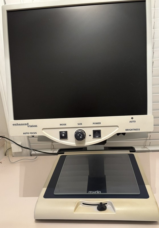 Merlin Enhanced Vision Video Magnifier with Modes for Color, Black & White