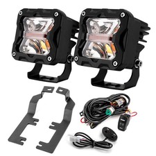 White Amber Strobe Led Hinge Ditch Light Kit For Silveradosierra 1500 14-18 White Amber Strobe Led Hinge Ditch Light Kit For Silveradosierra 1500 14-18