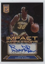 2023-24 Donruss Elite Impact Impressions Gold 9/10 George McGinnis Auto HOF 15wb