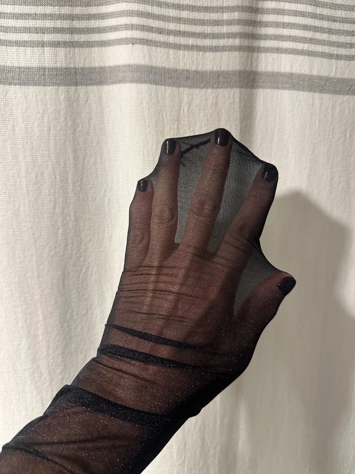 *Vintage* Silky Sheer Black Pantyhose Tights - Smooth Sexy - Office Gal - Image 4 of 4