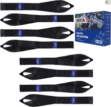 8-Pack Soft Loop Tie Down Straps 12000 Lbs Breaking Strength 1.6 x 17 inches, He