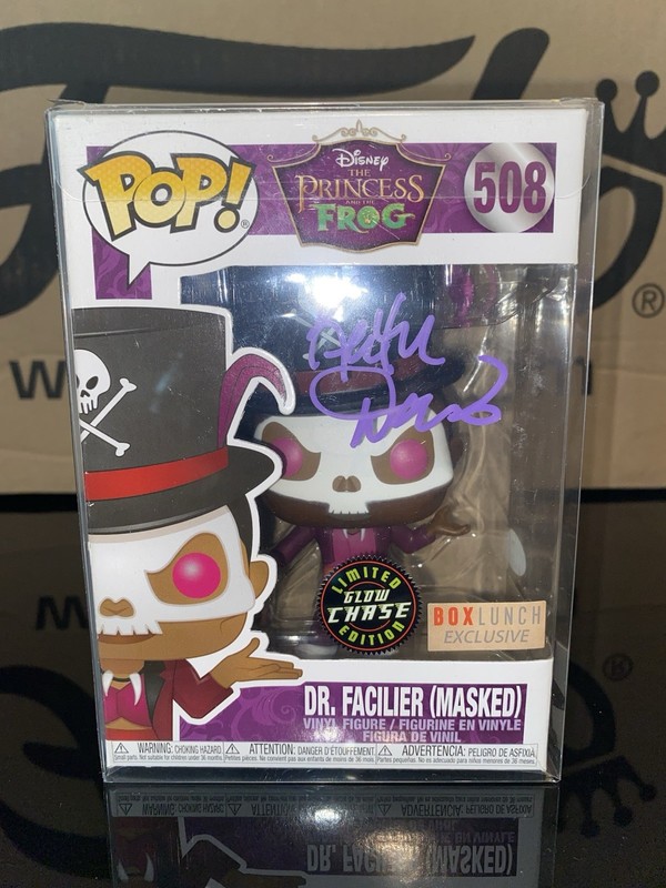 Funko Pop Princess And The Frog Dr Facilier Chase Autographed Keith David JSA