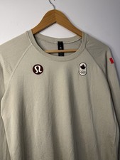 LULULEMON TEAM CANADA METAL VENT TECH LS SHIRT IVORY SIZE 10