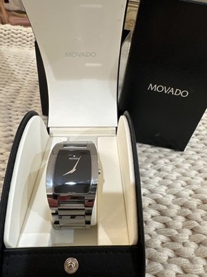 Movado Brand Swiss Fiero 89 C6 1453 Men's Tungsten Black Watch F4B10