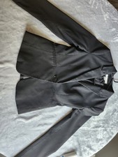 H M Women's 2 Black Single Button Lined Blazer Suit Jacket Workwear Business