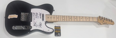 #ad THE ELOVATERS SIGNED BLACK ELECTRIC GUITAR JACKSON WETHERBEE ALL 5 JSA COA $439.99