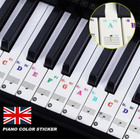 Removable Piano Keyboard Note Labels Piano Stickers 88/61/54/49/37 Keys