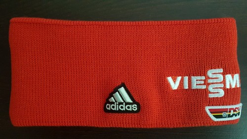 DSV Adidas Viessmann Stirnband Gr. M Strick Fleece Headband Mütze Rot Red - Bild 7 von 14
