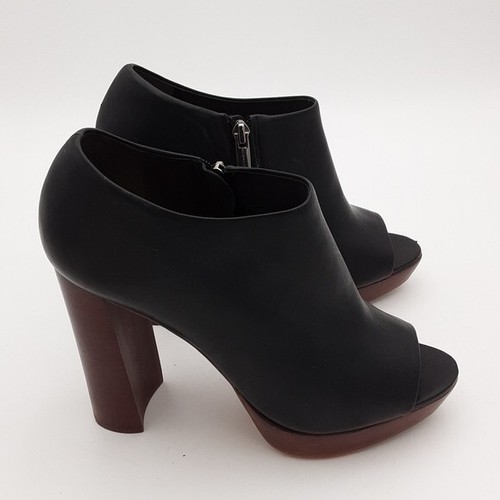 Vince Camuto Kyrie schwarze Peeptoe-Plattform-Booties Y2k Grunge Damen 8,5M Retro - Bild 12 von 12