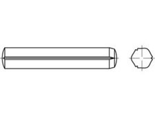 250 x Zylinderkerbstifte DIN 1473 Stahl 2,5 x 16 VES, CAB FASTENING
