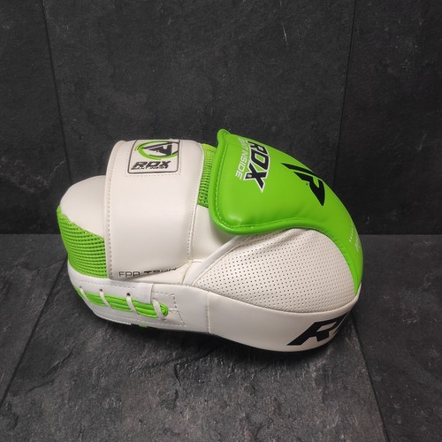 RDX Boxhandschuhe 12 oz & Pratze FPR T9 GN F-7 Ultimate Grip Grün Weiß Pro Serie - Picture 3 of 20