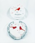 Set of 4 Coasters and Holder Red Bird Theme Winter + Storage Box