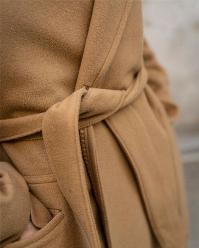 Men Tailored Suit Wool Blend Belted Overcoat Winter Thick Warm Coat XXL 3X 1X XS - Picture 5 of 11