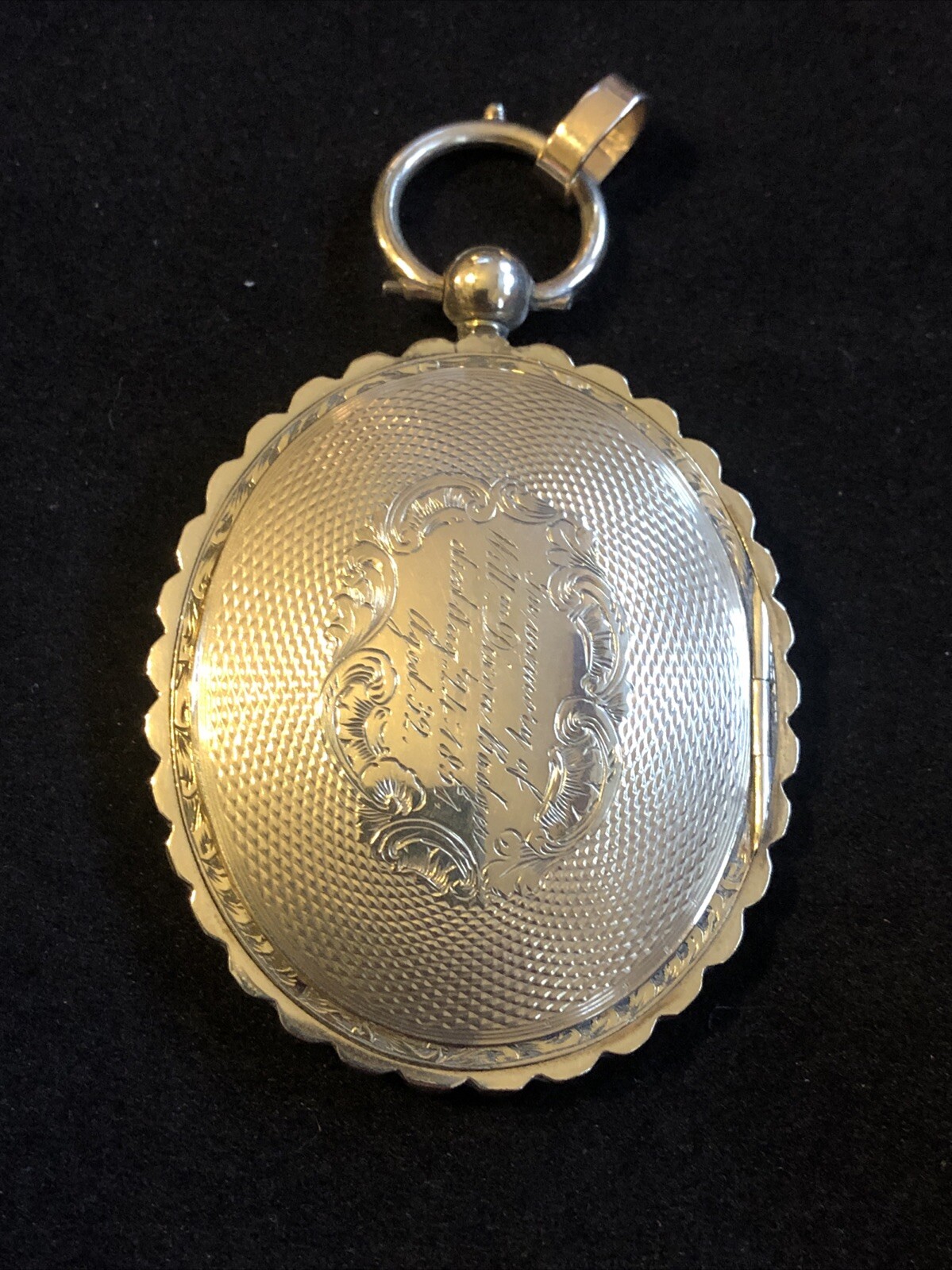 Large Victorian Mourning Locket Solid Gold With P… - image 11