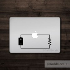 Circuit - Mac Apple Logo Laptop Vinyl Decal Sticker Macbook Electric Engineer