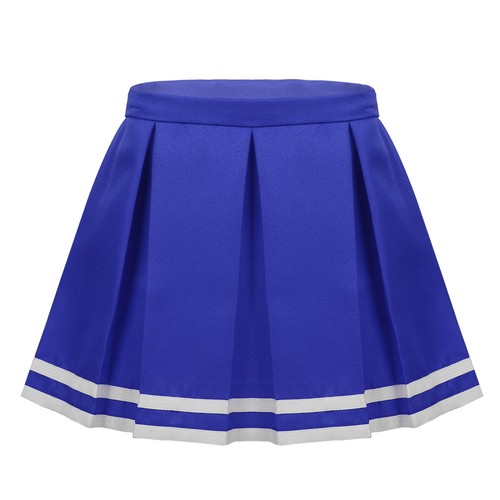 Niñas Cheer Leader Disfraz Uniforme de Animadora Vestido Top Corto Falda Plisada - Imagen 25 de 28