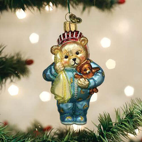 Bedtime Teddy Bear Ornament | eBay