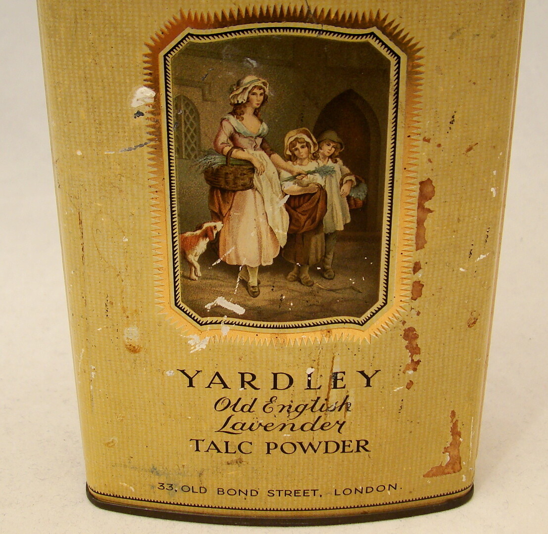 Yardley OLD ENGLISH LAVENDER Talc Talcum Powder Tin Vintage