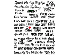 38 Naughty Temporary Tattoos Adult Body Art Kinky Fun Sex Hot Slutty Stickers