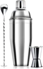  Bar Cocktail Shaker Set 24Oz Bartender Stainless Kit Drink Mixer Tools Martini