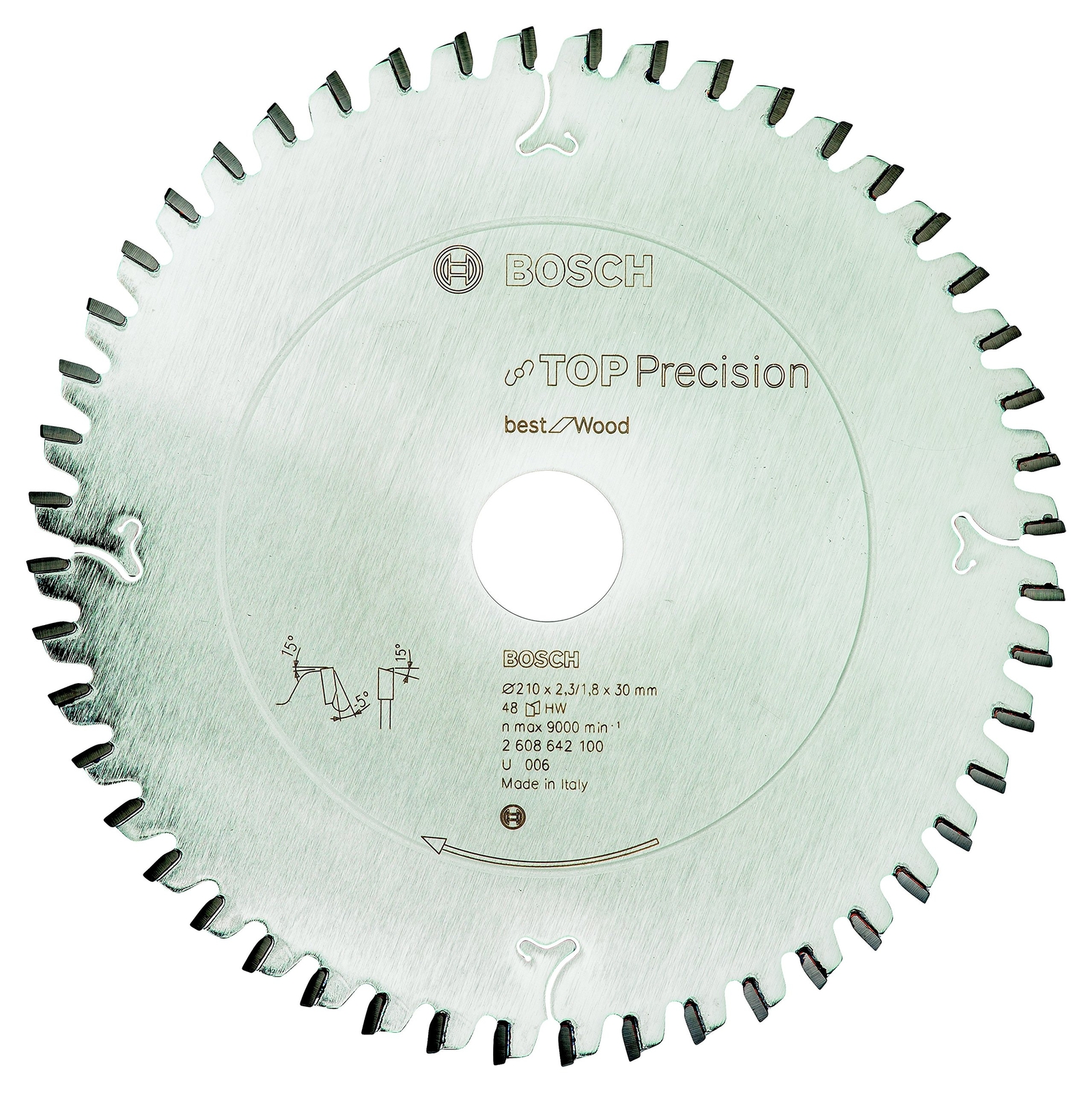 Lama Industriale CSB Top Precision 210x30x48D ATB per Falegnameria