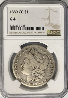 NGC G 4 1889-CC Morgan Silver Dollar (Carson City)
