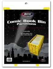 3 BCW Yellow Comic Book Bin Extra Partitions ...