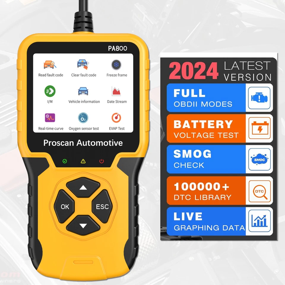 OBD2 Scanner Fault Code Reader Engine Car Diagnostic Reset Tool for Vauxhall - Image 4 of 4