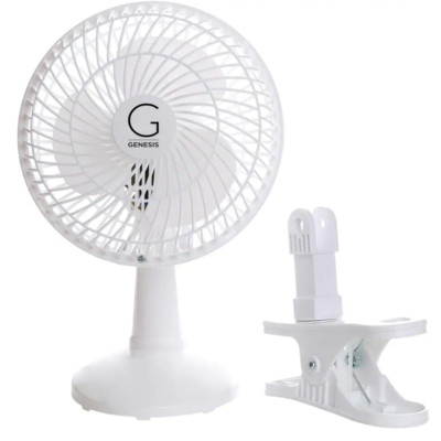 Genesis Indoor 5 in 2 speed Clip On Fans,Table Fans with A1CLIPFANWHITE ...