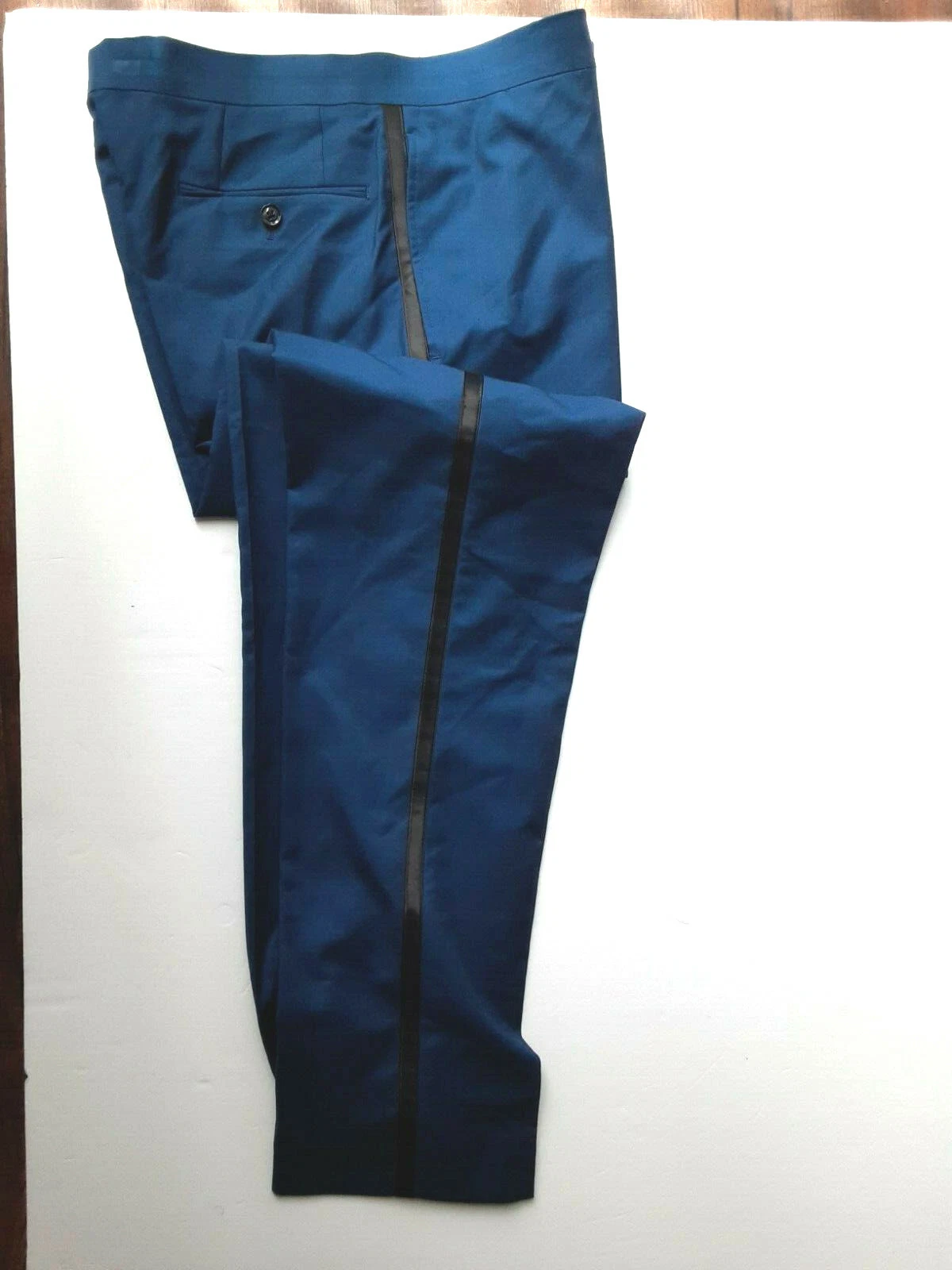 Pantalon smoking homme bleu smoking RYAN Seacrest Distinction coupe mince 32 W x 32 L 58,