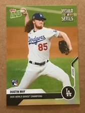 2020 Topps Now #WS-3 DUSTIN MAY World Series Champion LA Dodgers 3,157 Print RC