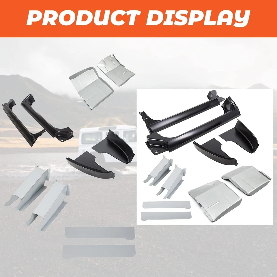 For Chevy & GMC C/K Pickup 73-87 Rocker Panel Cab Corner & Floor Pan & Mount Set Foto 2 de 4