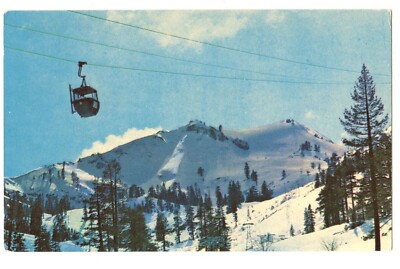 Squaw Valley Gondola Tramway California CA Postcard Squaw Valley Lodge
