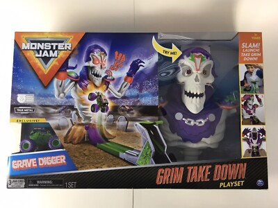 monster jam grim takedown playset