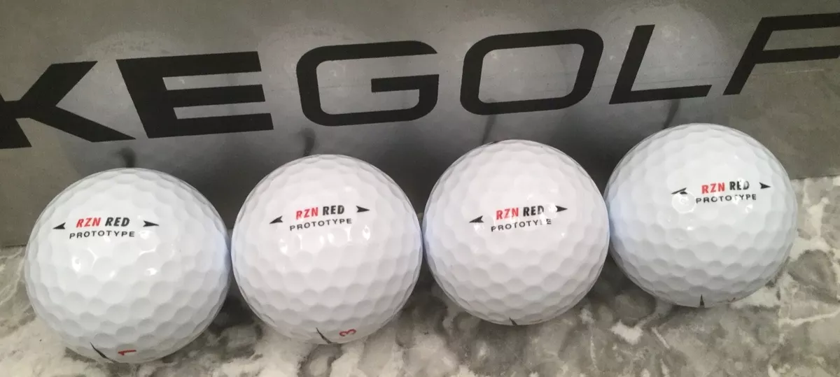Nike RZN RED PROTOTYPE Golf Ball Set of FOUR Numbers 1 2 3 4 New Unreleased RARE
