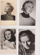 Michèle MORGAN 4 PHOTOGRAPHS on CARDS 14*9 -14-