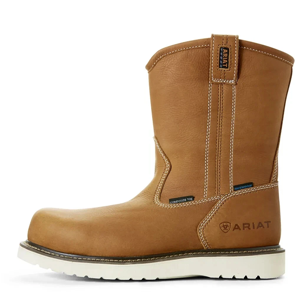 Ariat Men s Rebar Wedge Waterproof Work Boot SIZE 14 Golden