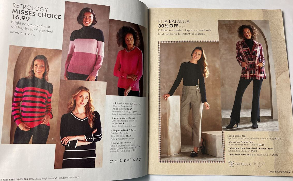 Boscov's Clothing Women Fashion 2023 Catalog Fall Autumn Shirts