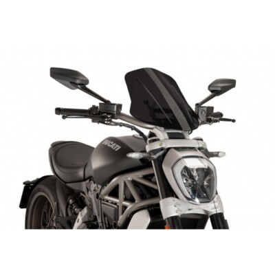 PUIG NAKED FAIRING N.G. ADJUSTABLE TOURING FOR DUCATI X DIAVEL DARK 21-24 SMOKE 